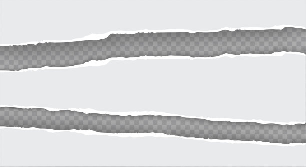 撕破的纸与撕破的边缘现实的矢量插图图片下载