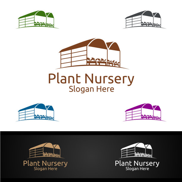植物苗圃、园林符号设计图片下载