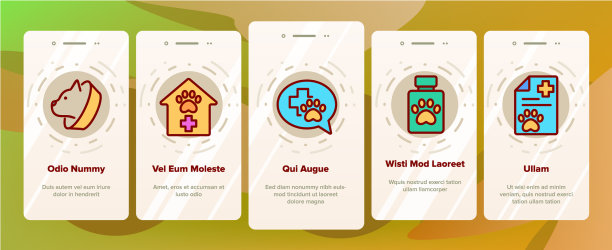 宠物诊所兽医登上图标集图片下载