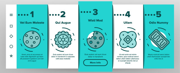 饼干烘焙甜点上的图标设置图片下载