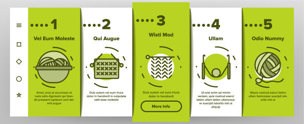 毛线球编织在船上的图标设置图片下载