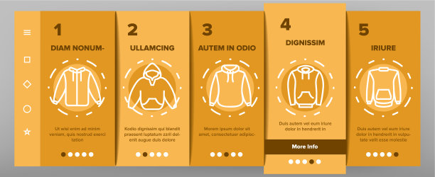 帽衫和毛衣上的图标集图片下载