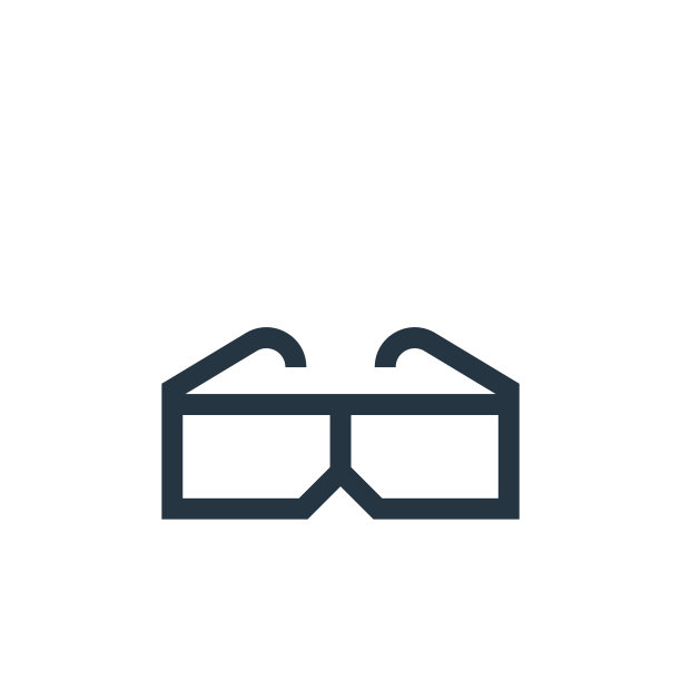 D眼镜矢量图标。D眼镜可编辑的笔触。D眼镜线性符号用于网络和移动应用程序，标志，印刷媒体。细线说明。矢量孤立轮廓绘制。图片下载