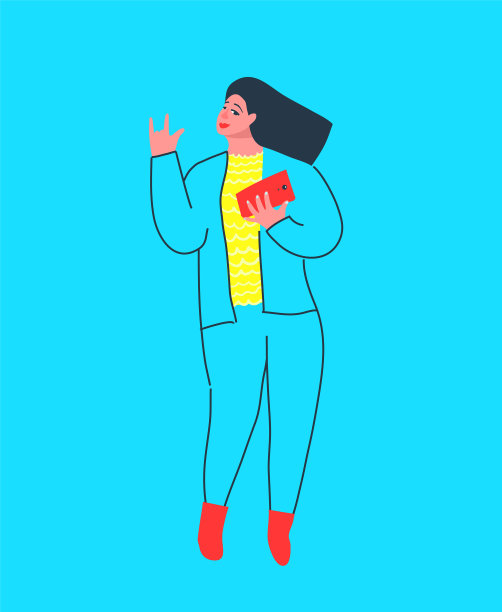 轮廓女孩拼贴画与自拍图片下载