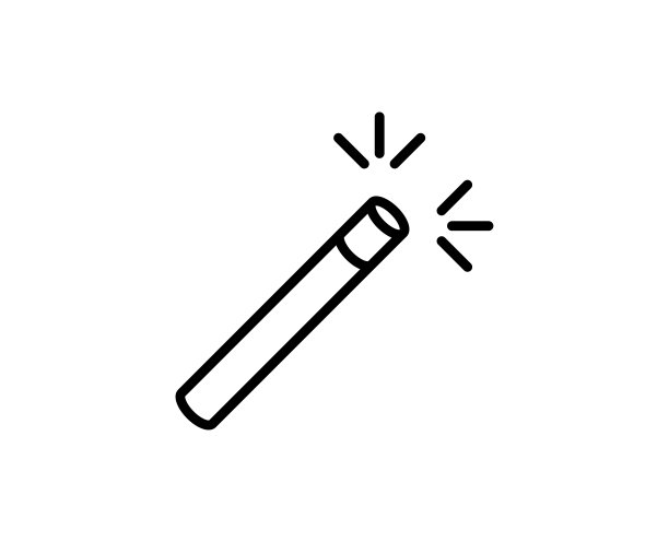 魔术棒线条图标图片下载