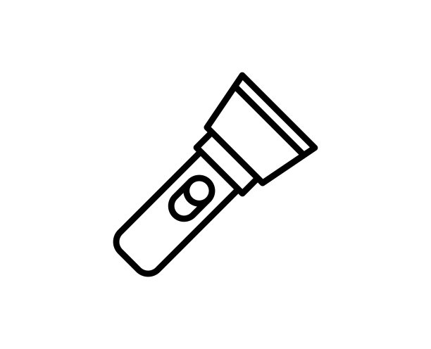 手电筒线性图标图片下载