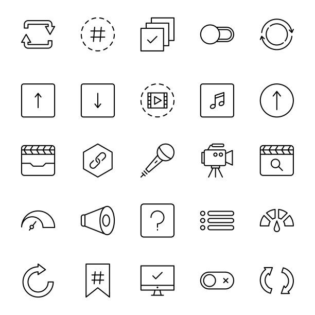 信号图标集。图片下载