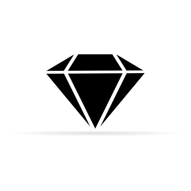 钻石图标。矢量形状的业务发展标志。广告设计理念，宝石图标。水晶象征。图片下载