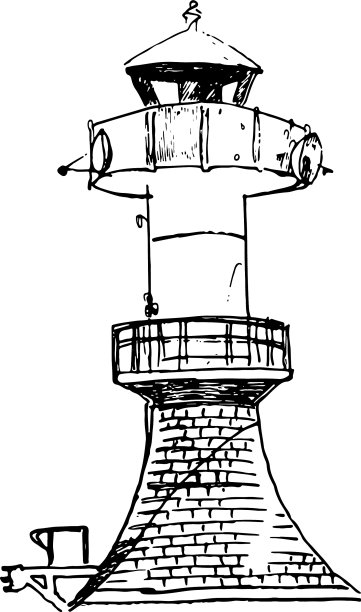 图形，灯塔的风格，一个草图图片下载