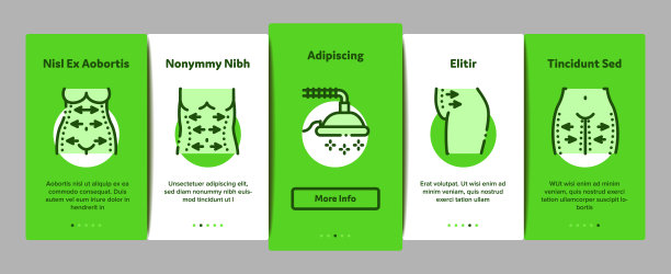 整形外科诊所的元素图标设置向量图片下载