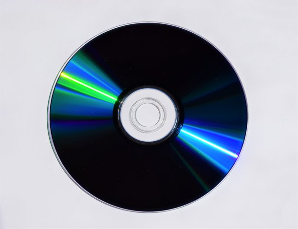 CD DVD光盘上的白色背景图片下载