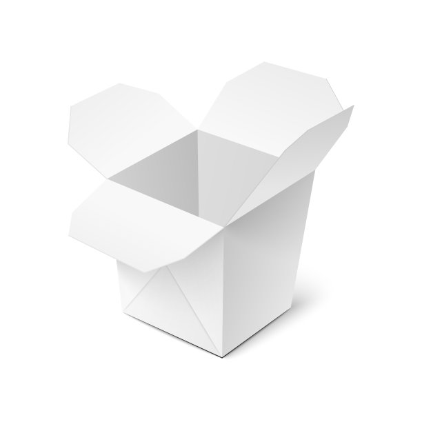 打开中餐外卖餐盒模板，真实矢量插图孤立。图片下载