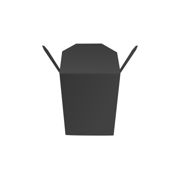 黑色的外卖盒，逼真的带走食物的容器模型图片下载