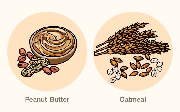 花生酱和燕麦片图片下载
