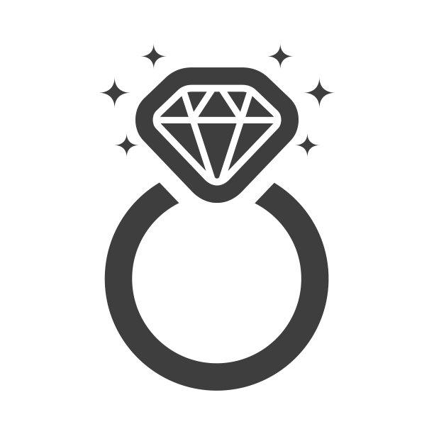 钻石订婚戒指图标图片下载