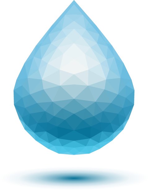 许多三角形的水滴。图片下载