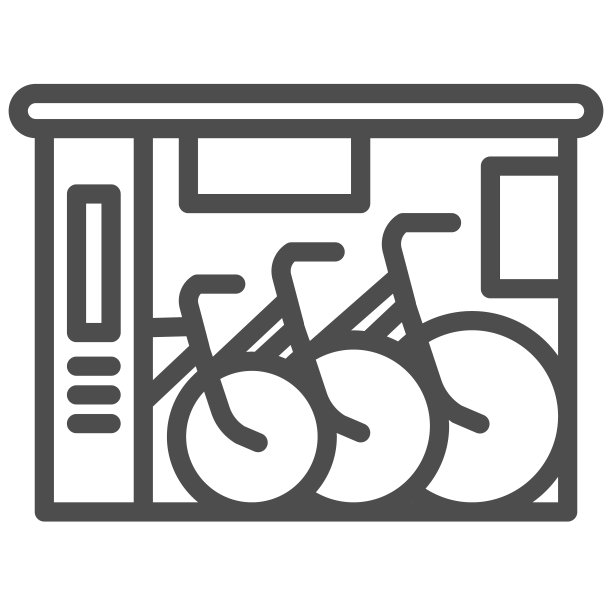 自行车商店线性图标图片下载