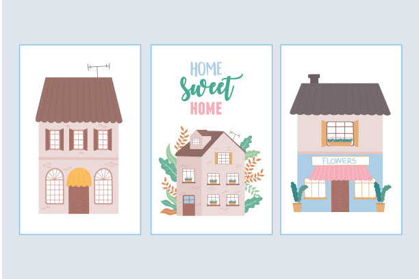 6、家温馨家，住宅城市建筑街坊街巷图片下载