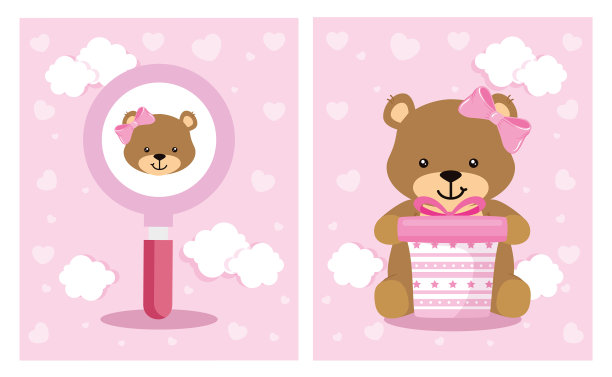 设置海报浴可爱的装饰图片下载