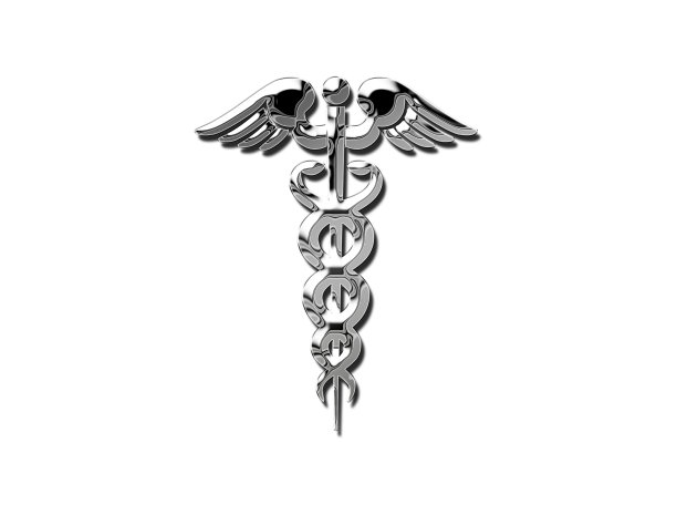 医药，药房，标志，处方药物，保健和医药孤立的铬金属符号。三维演示图片下载