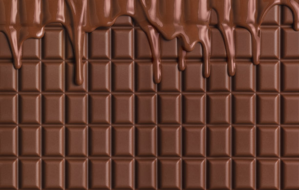 牛奶巧克力棒背景。融化巧克力滴。糕点配料图片下载