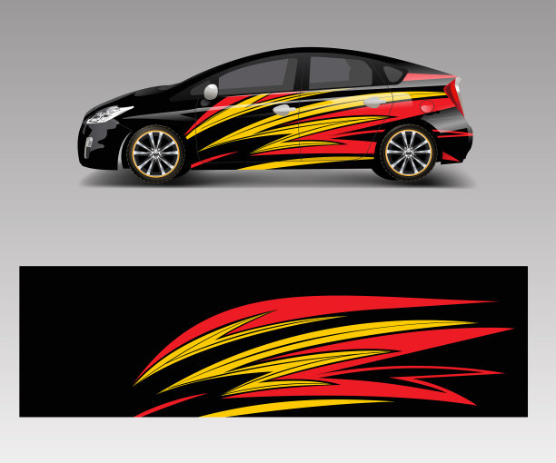 赛车用抽象的条纹形状包裹图片下载