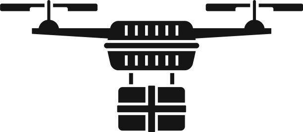 快递无人机快递图标简约风格图片下载