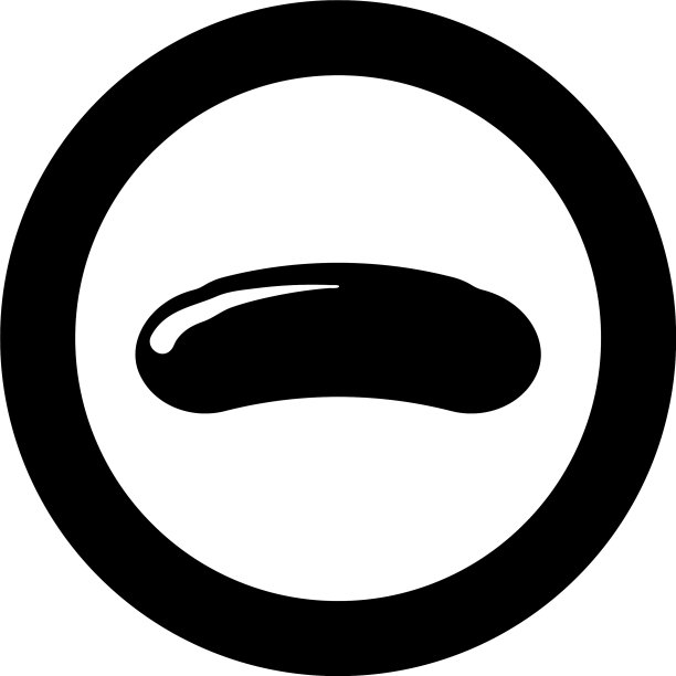 黑色圆形肥皂图标（扁平风格）图片下载