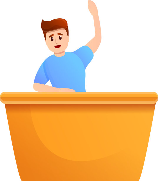 男孩在上课图标卡通风格图片下载