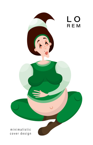 卡片与孕妇坐着图片下载