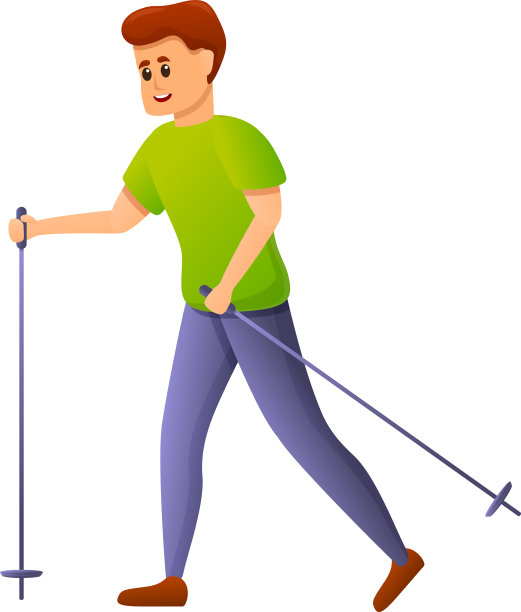 男孩手杖图标卡通风格图片下载