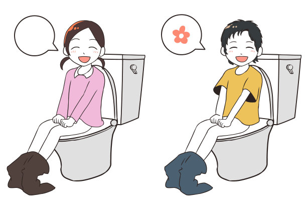 一个孩子在厕所里给人一种清新的感觉(带着泡泡讲话)图片下载