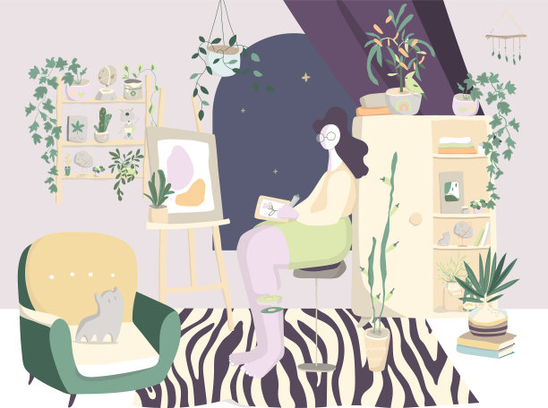 covid - 19运动的冠状病毒留在家里图片下载