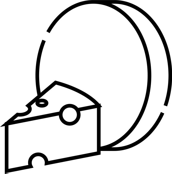 奶酪线图标概念标志轮廓图片下载