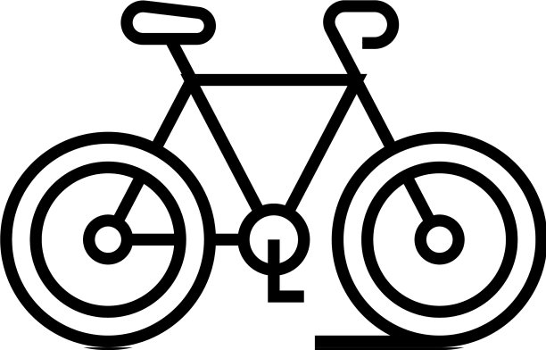 自行车旅行线路图标概念标志轮廓图片下载