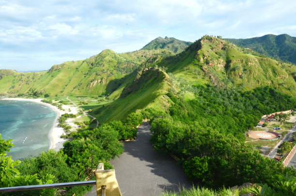 美丽的山景和海滩图片下载