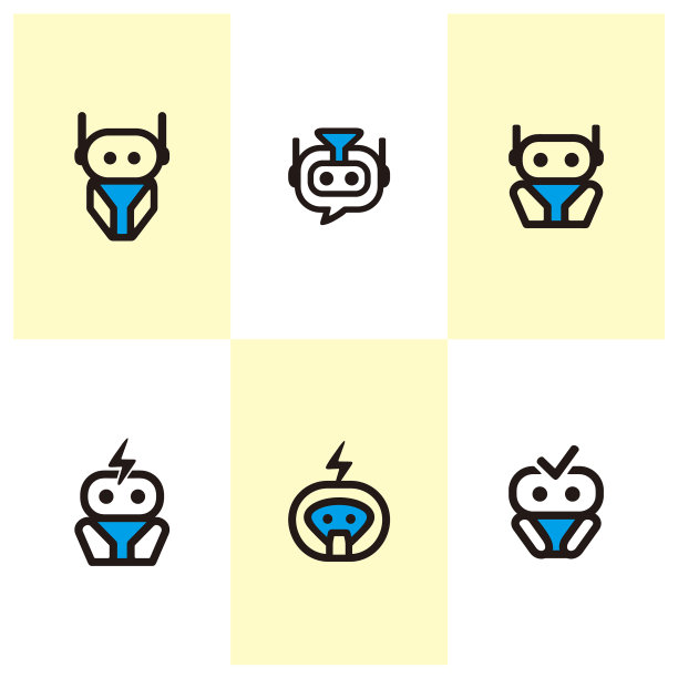 聊天机器人标志图标设计模板图片下载