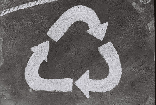 黑色和白色的循环标志图片下载