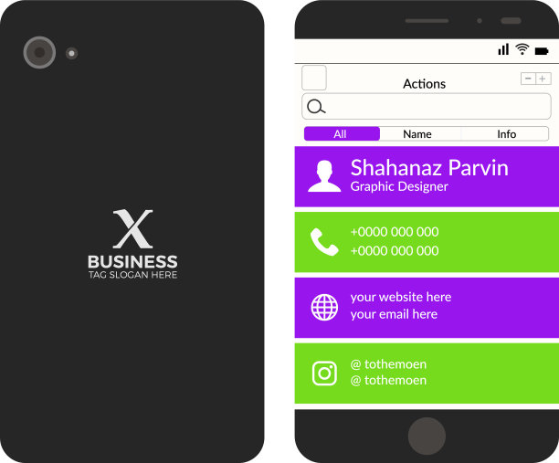 手机名片设计图片下载