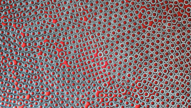 螺丝螺栓、内螺丝、螺母、多种螺丝的背景。工厂设备和工业概念。图片下载