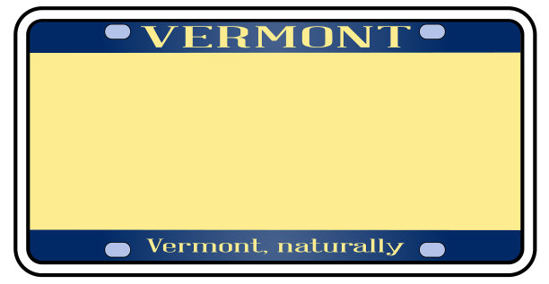 空白佛蒙特车牌图片下载