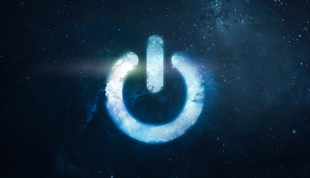 行星地球和电源按钮。“地球一小时”活动。生态。图片下载