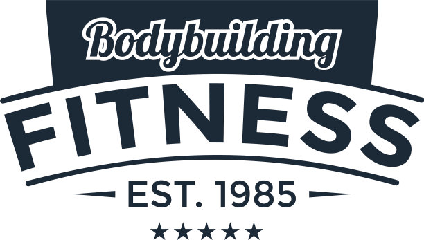 健身徽章与运动器材和人员图片下载