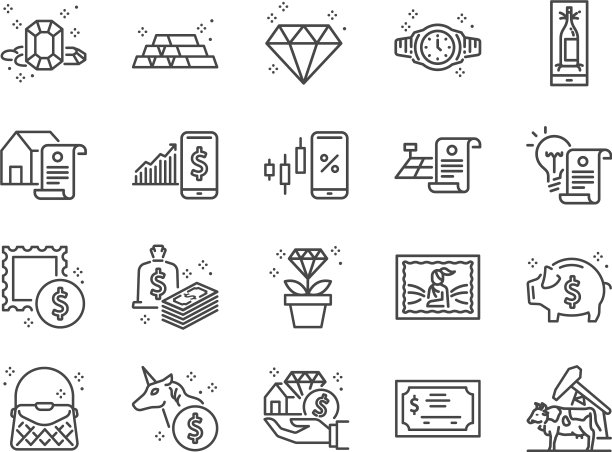 资产线图标集图片下载