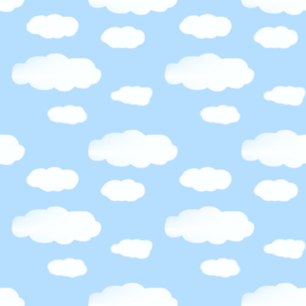 无缝模式与云蓝色背景素材图片