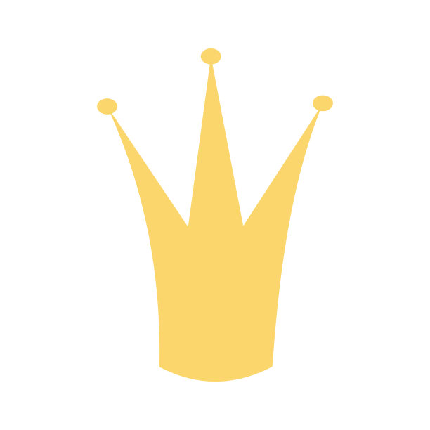 皇冠彩色，样品平面图标上的白色背景。矢量插图。图片下载