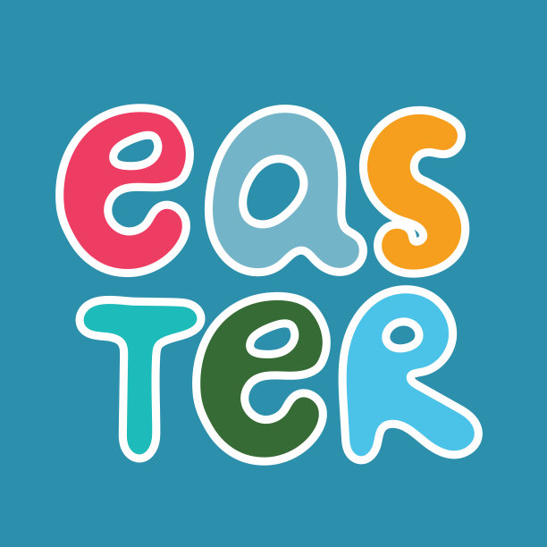 带有文字的复活节贺卡或海报。矢量插图。图片下载