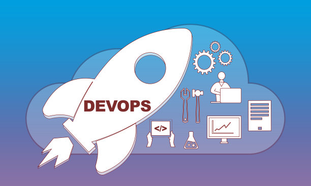 DEVOPS概念通过敏捷开发过程中软件开发和信息技术操作之间的协作和通信来说明软件交付自动化。图片下载