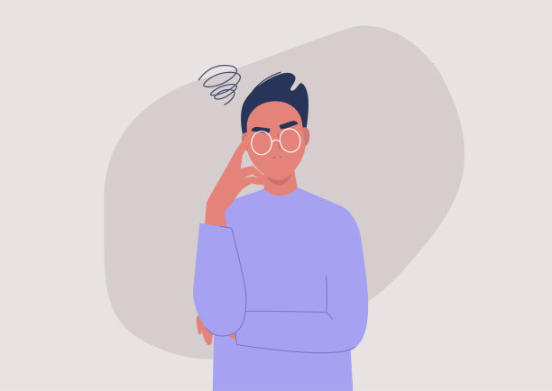 年轻恼怒的男性性格，怀疑的表情图片下载