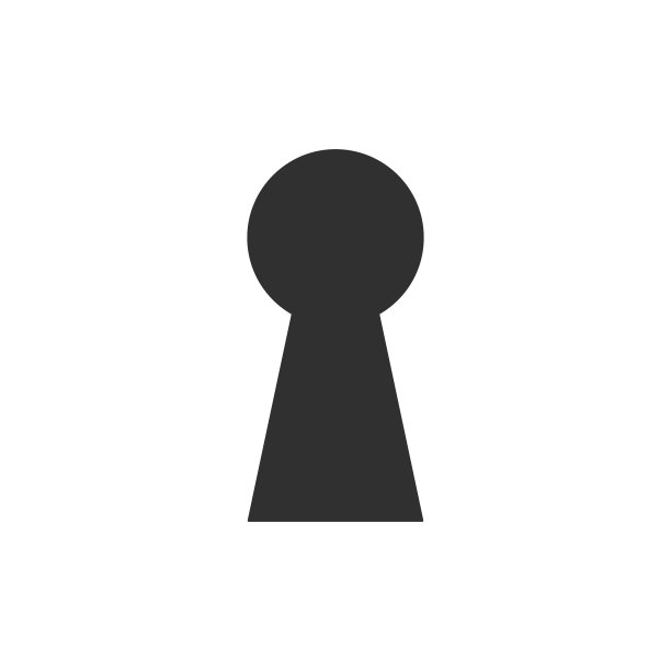 锁眼图标的形状。安全锁标志符号标志。矢量插图形象。孤立在白色背景上。图片下载